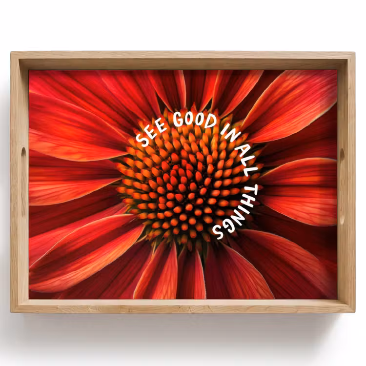 Close up - Bloem - Quote - Rood Dienblad Rechthoek middel -z3d_shopping