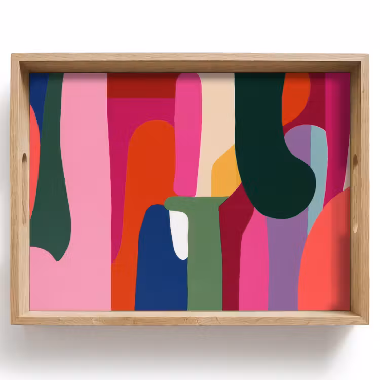 Kleurvakken - Recht - Rond - Abstract Dienblad Rechthoek middel -z3d_shopping