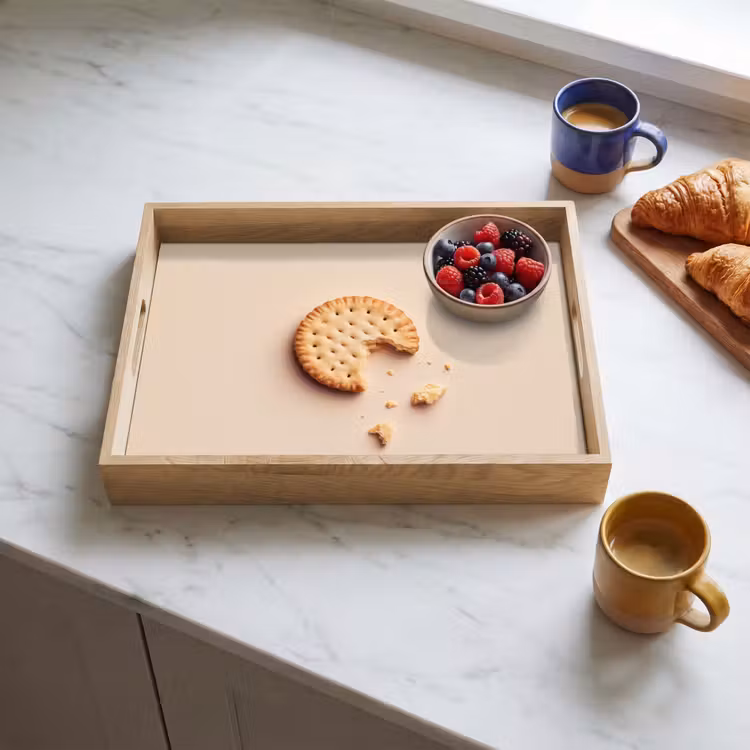 Koekje - Kruimels - beige Dienblad Rechthoek middel -sfeer2
