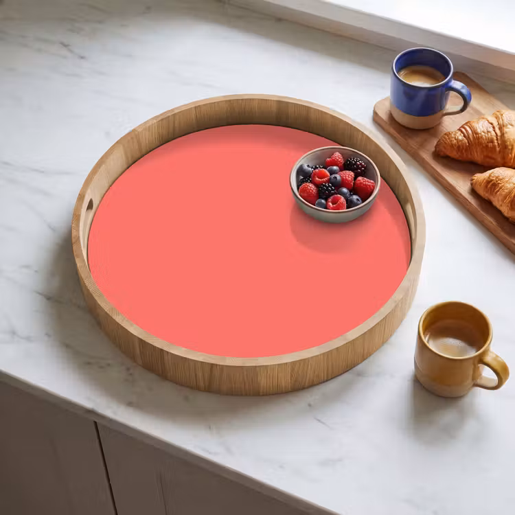 Coral - Punch - Koraal Dienblad Rond middel 914 -sfeer2