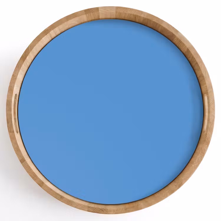 Cornflower - Blue - Blauw Dienblad Rond middel 914 -z3d_shopping