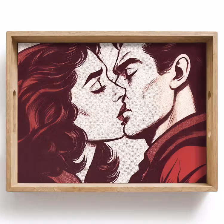 Kussen - Personen - Retro - Bordeaux Dienblad Rechthoek middel -z3d_shopping