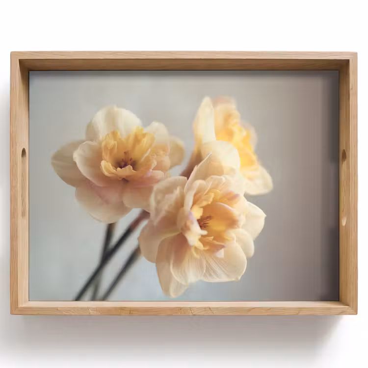 Narcissen - Geel - Bloemblaadjes Dienblad Rechthoek middel -z3d_shopping