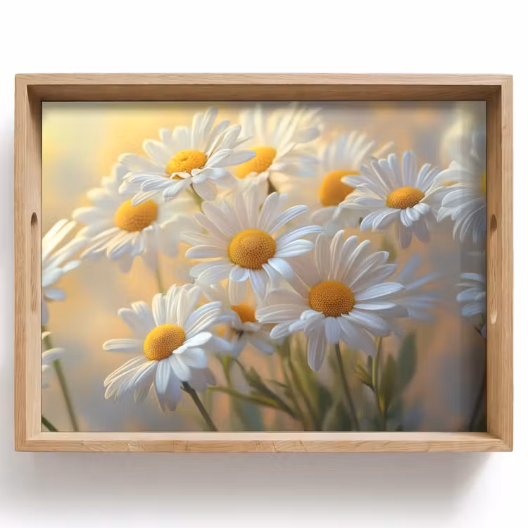 Madeliefjes - Wit - Zonlicht Dienblad Rechthoek middel -z3d_shopping