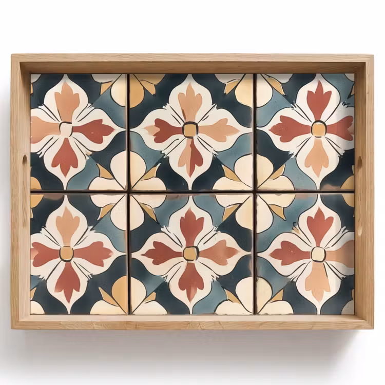 Decoratie - Tegels - Spaans - Vintage Dienblad Rechthoek middel -z3d_shopping