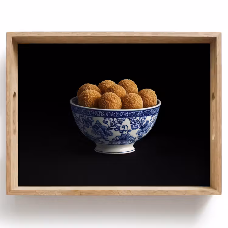Delfts blauw - Bitterballen - Holland - Schaal Dienblad Rechthoek middel -z3d_shopping