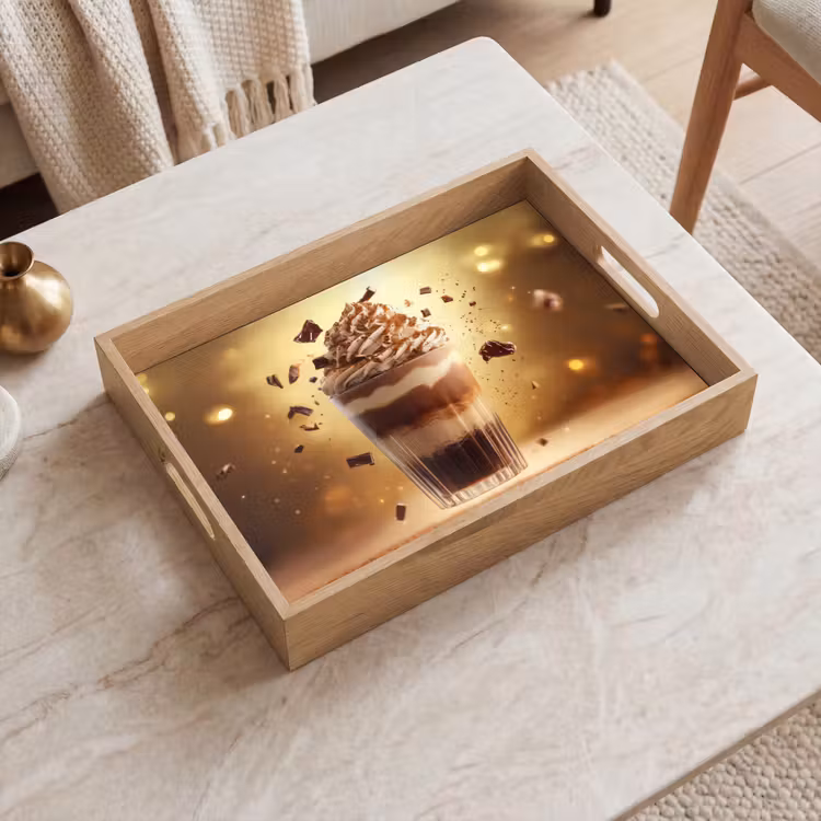 Dessert - Chocolade - Zoet - Eten Dienblad Rechthoek middel -sfeer1