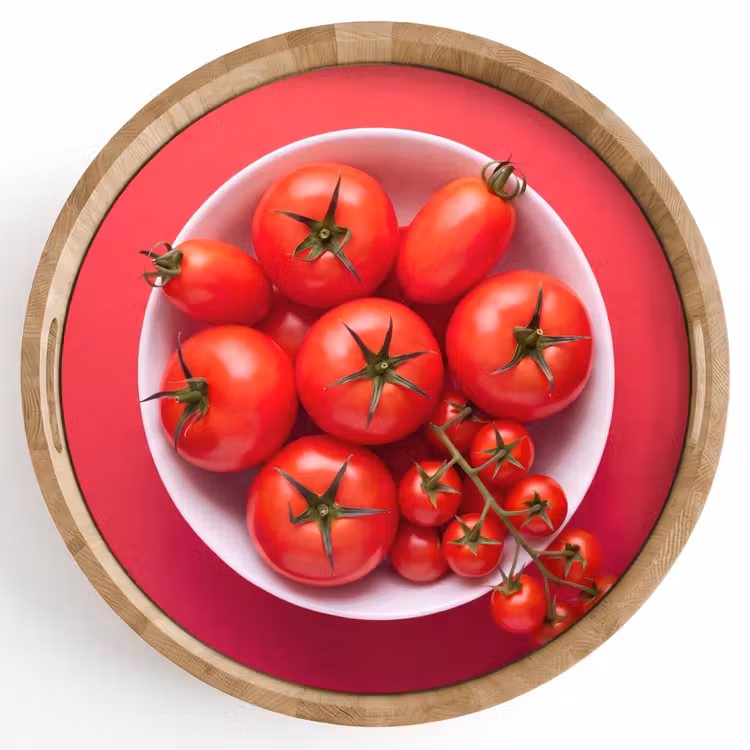 Tray - Dinner Plate - Red - Eten - Kom - Rood Dienblad Rond middel