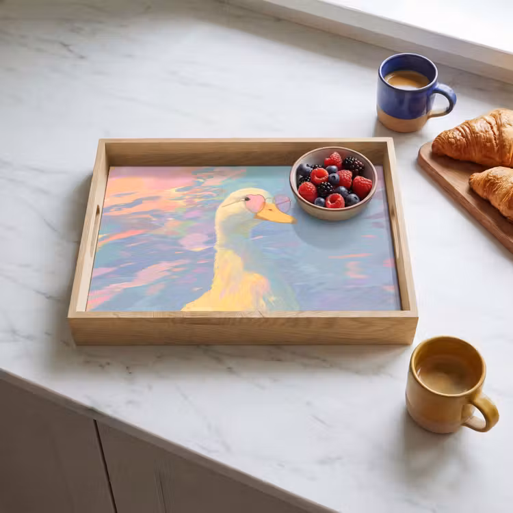 Eend - Zonnebril - Water Dienblad Rechthoek middel -sfeer2