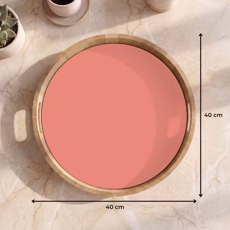 Dusty - Peach - Koraal Dienblad Rond middel 914 -USP_Formaat