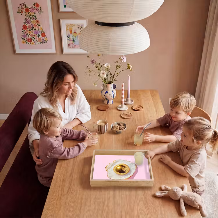 Ei - Disco - Ontbijt - Glitter Dienblad Rechthoek middel -sfeer4