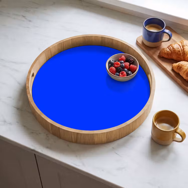 Electric - Blue - Blauw Dienblad Rond middel 914 -sfeer2