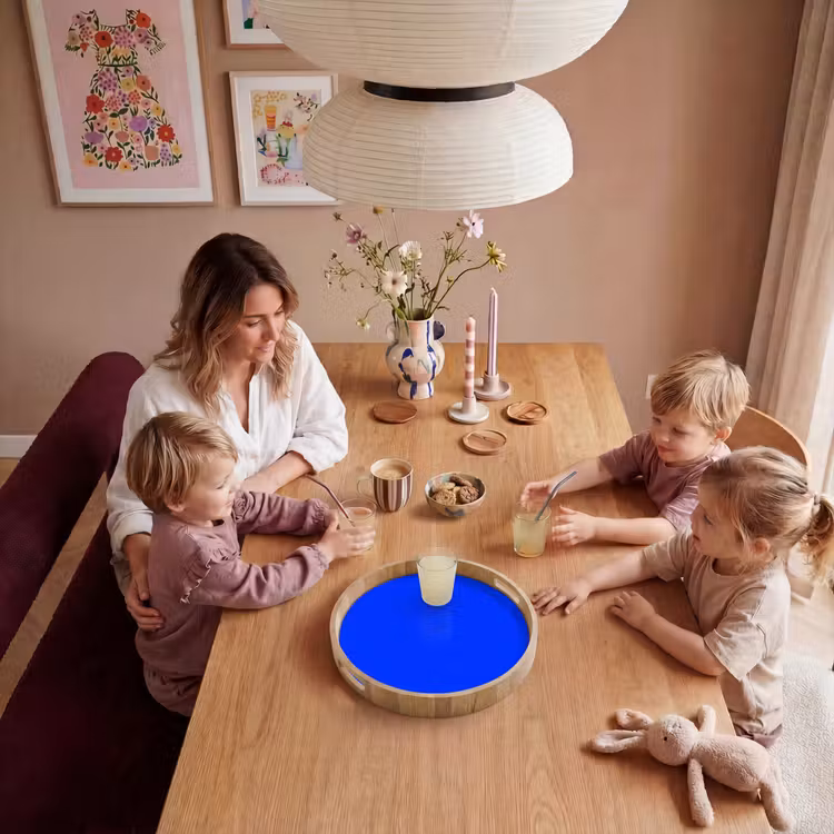 Electric - Blue - Blauw Dienblad Rond middel 914 -sfeer4
