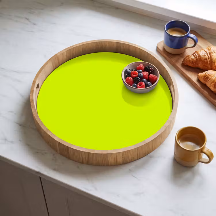 Electric - Lemon - Geel Dienblad Rond middel 914 -sfeer2