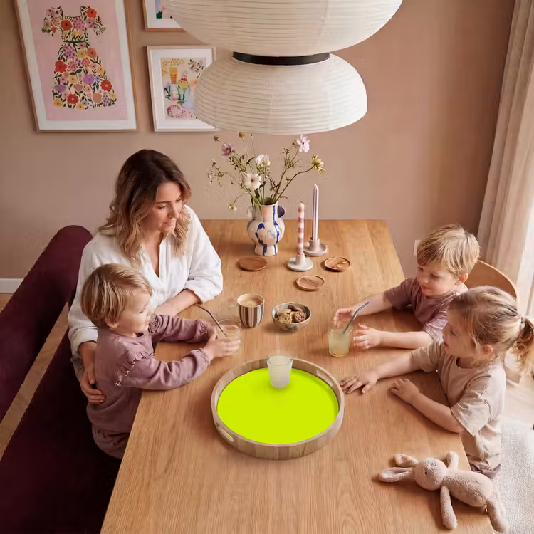 Electric - Lemon - Geel Dienblad Rond middel 914 -sfeer4