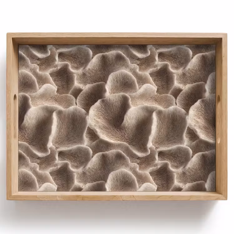 Waaiervorm - Beige - Vezel textuur Dienblad Rechthoek middel 911 -z3d_shopping