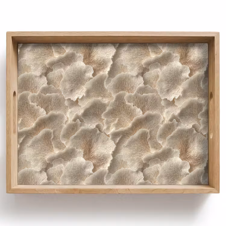 Waaierstructuren - Beige - Vezeltextuur Dienblad Rechthoek middel 911 -z3d_shopping