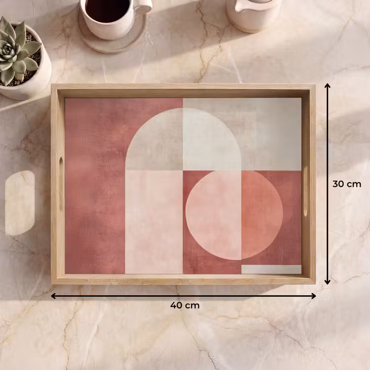 Figuren - Abstract - Roze Dienblad Rechthoek middel -USP_Formaat