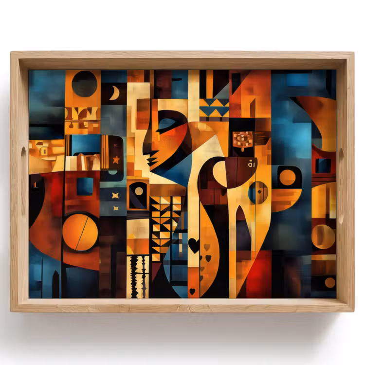 Figuren - Abstract - Symbolen Dienblad Rechthoek middel -z3d_shopping