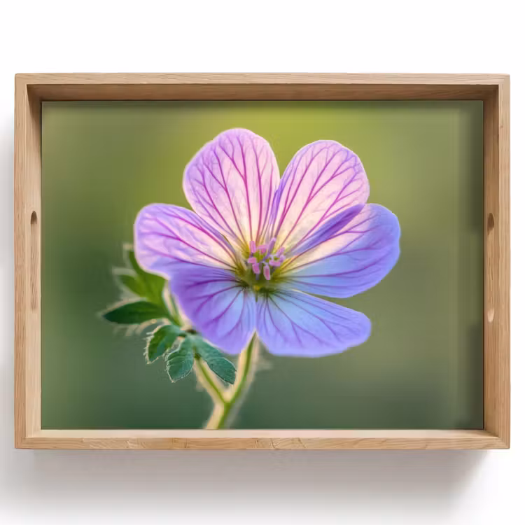 Bloem - Close up - Paars Dienblad Rechthoek middel -z3d_shopping