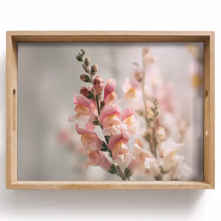 Bloem - Leeuwenbek - Roze - Stengel Dienblad Rechthoek middel -z3d_shopping