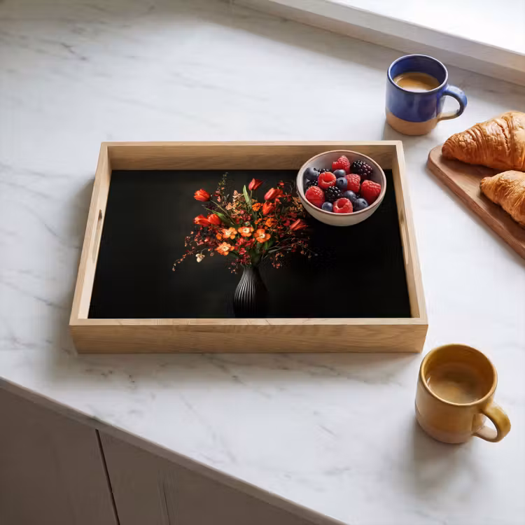 Bloemen - Takken - Boeket Dienblad Rechthoek middel -sfeer2