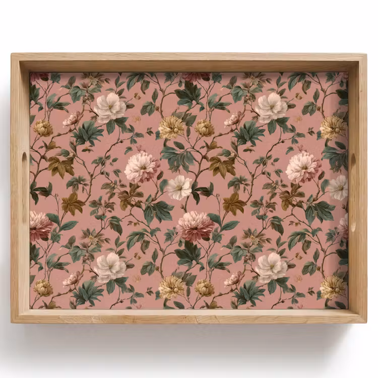 Bloemen - Klassiek - Roze Dienblad Rechthoek middel 911 -z3d_shopping
