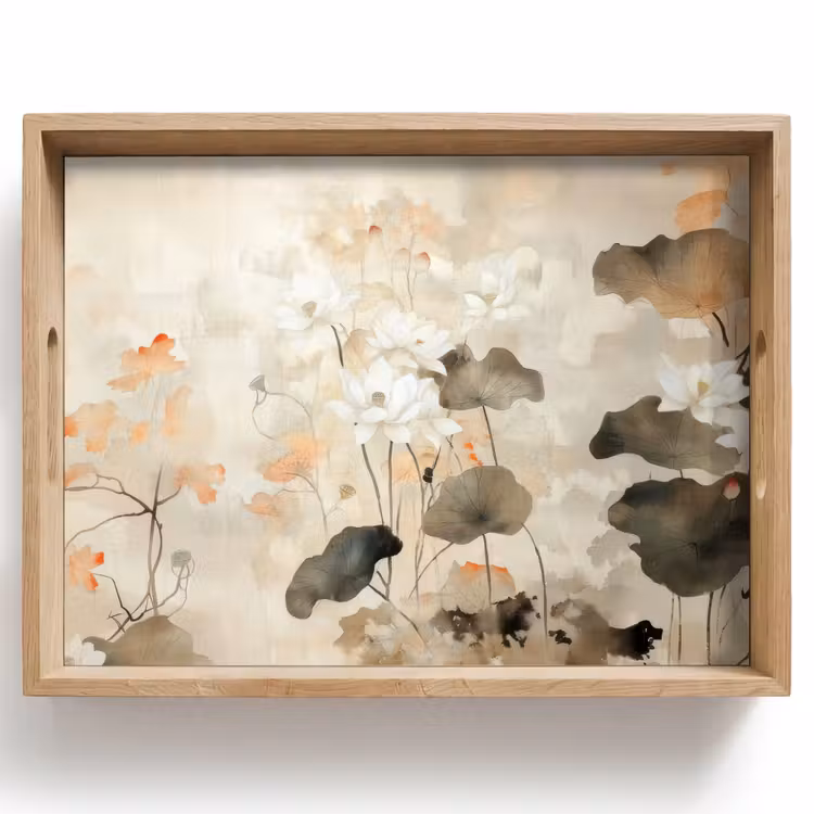 Bloemen - Japandi - Wabi sabi Dienblad Rechthoek middel -z3d_shopping