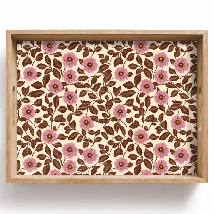 Bloemen - Bladeren - Kleurrijk Dienblad Rechthoek middel 911 -z3d_shopping