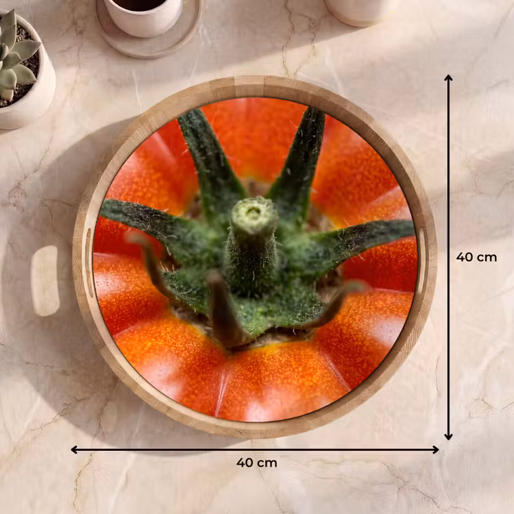 Tray - Food - Tomato - Red - Eten - Tomaat - Rood Dienblad Rond middel