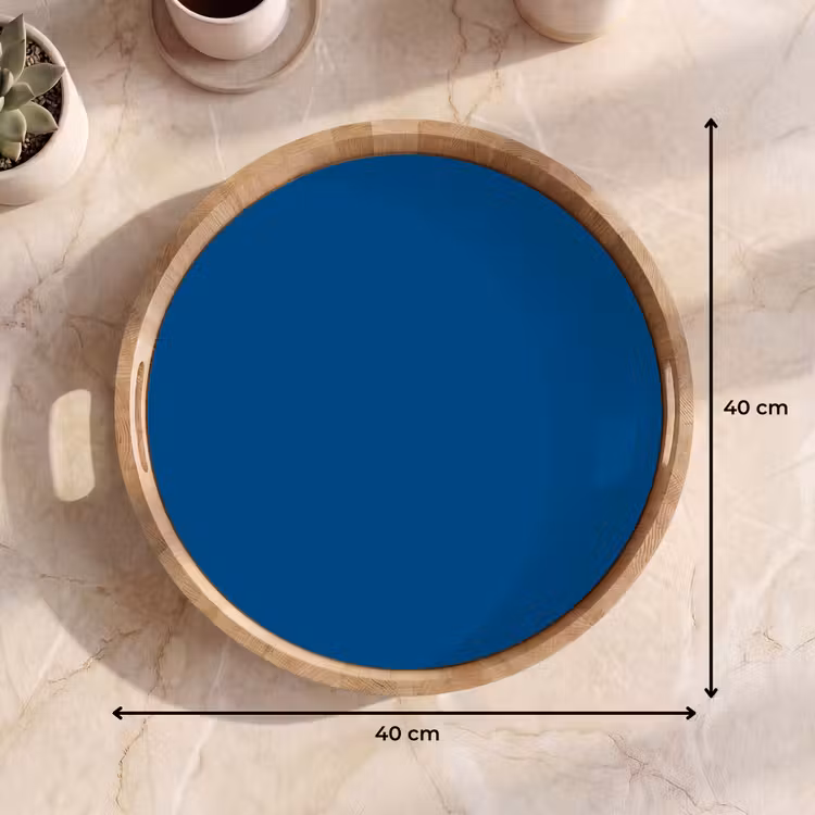 Free - Groove - Blauw Dienblad Rond middel 914 -USP_Formaat