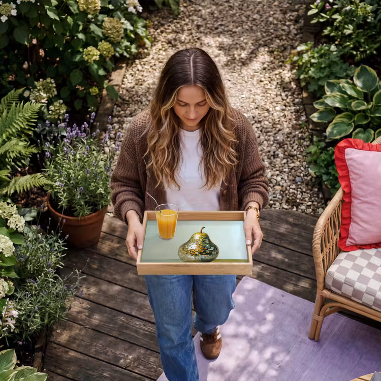 Fruit - Disco - Art - Glitter Dienblad Rechthoek middel -sfeer5