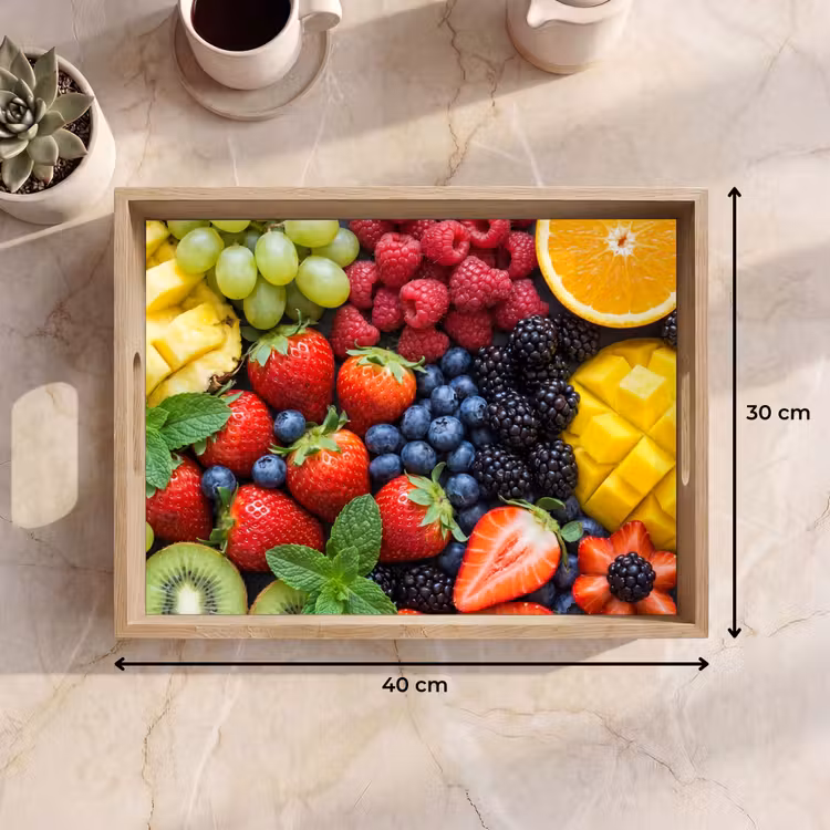 Fruit - Vers - Kleurrijk - Eten Dienblad Rechthoek middel -USP_Formaat