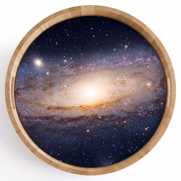 Tray - Galaxy - Space - Cosmos - Sterrenstelsel - Ruimte - Kosmos Dienblad Rond middel