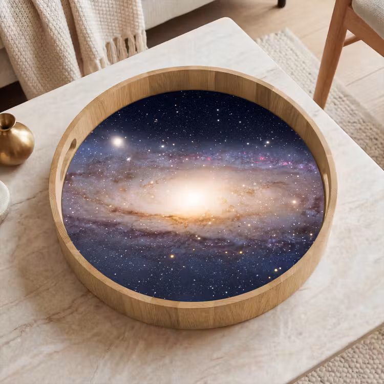 Tray - Galaxy - Space - Cosmos - Sterrenstelsel - Ruimte - Kosmos Dienblad Rond middel