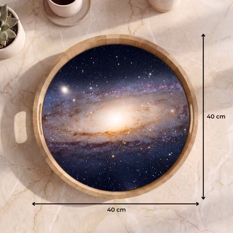 Tray - Galaxy - Space - Cosmos - Sterrenstelsel - Ruimte - Kosmos Dienblad Rond middel