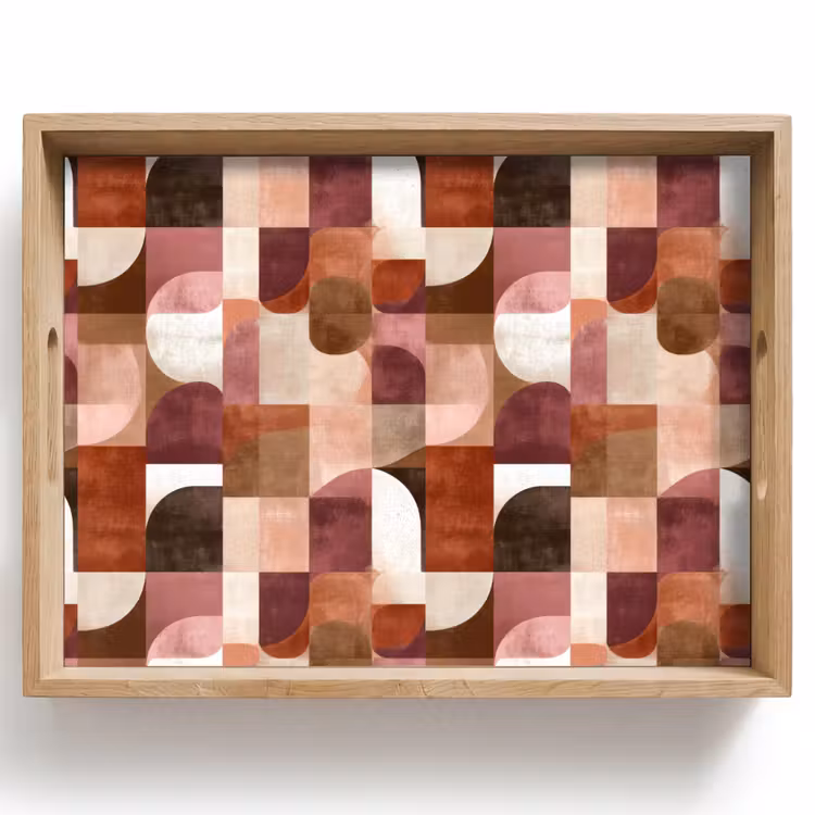 Geometrie - Modern - Retro Dienblad Rechthoek middel 911 -z3d_shopping