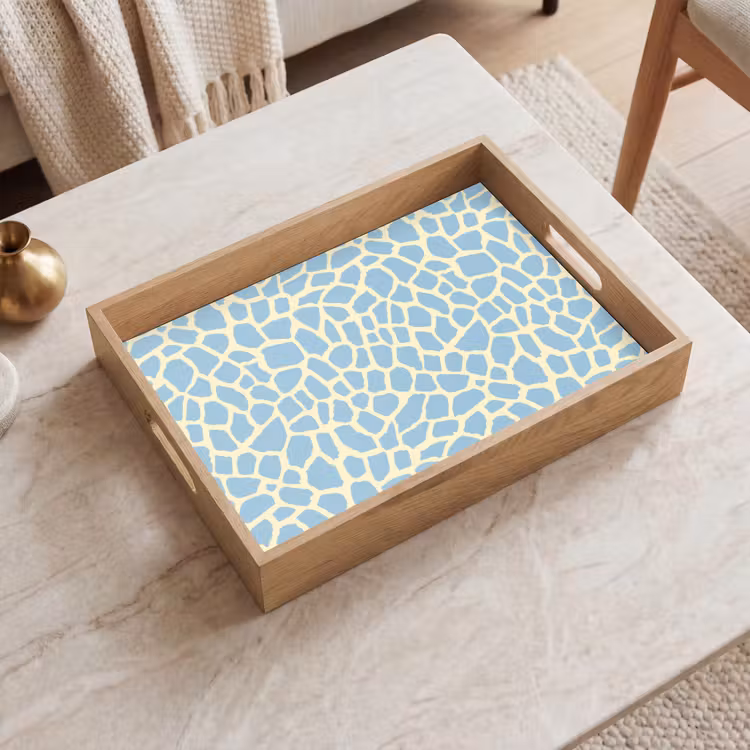 Giraf - Modern - Blauw Dienblad Rechthoek middel 911 -sfeer1
