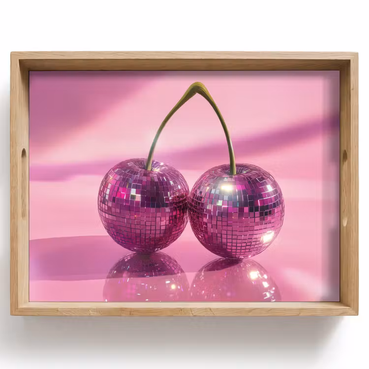 Glitter - Discobol - Roze - Kersen Dienblad Rechthoek middel -z3d_shopping