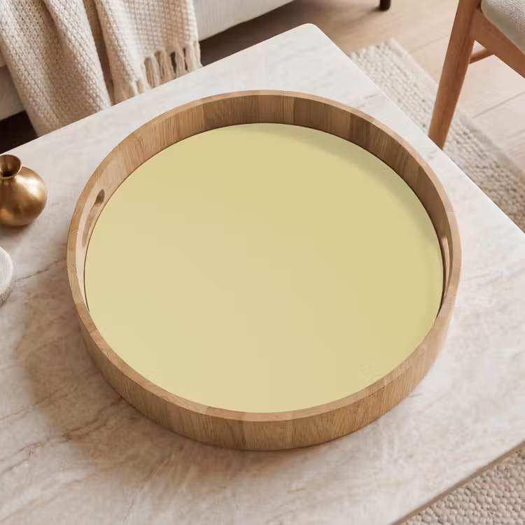 Golden - Clover - Geel Dienblad Rond middel 914 -sfeer1