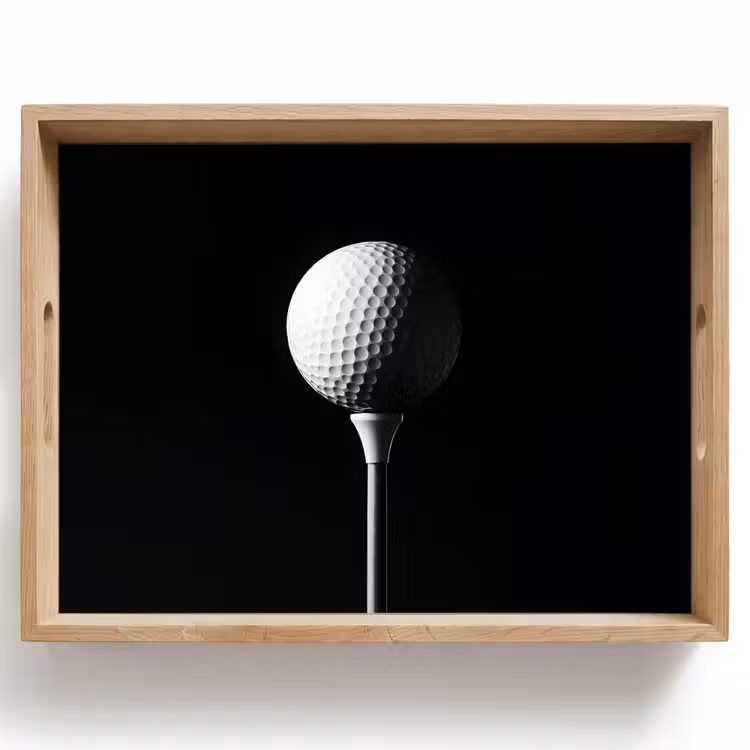 Golfbal - Minimalistisch - Wit Dienblad Rechthoek middel -z3d_shopping