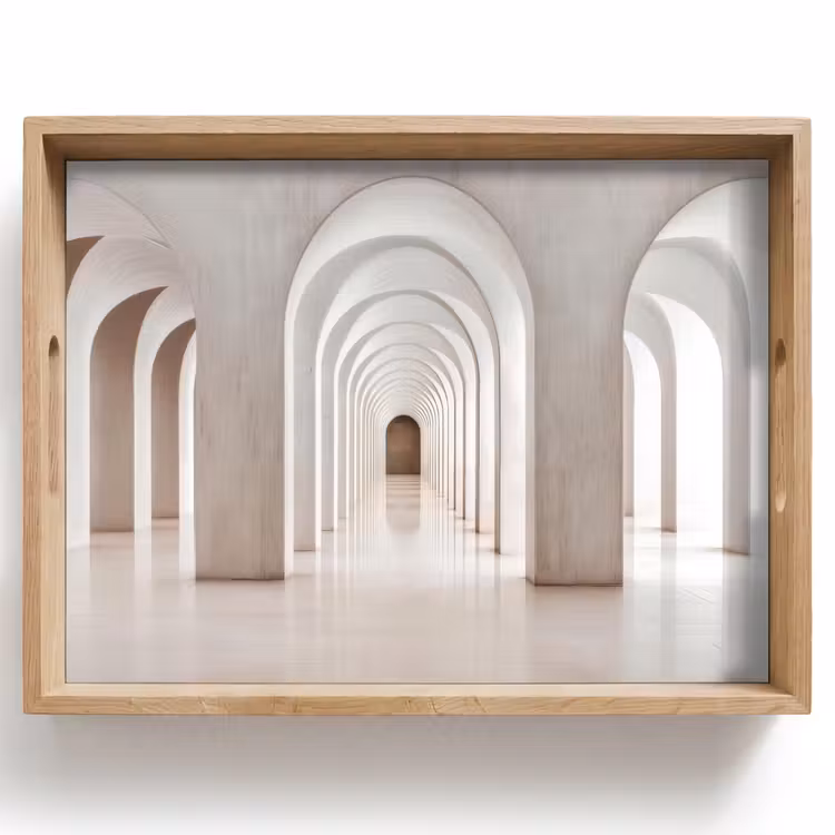 Hal - Bogen - Symmetrisch - Modern Dienblad Rechthoek middel -z3d_shopping