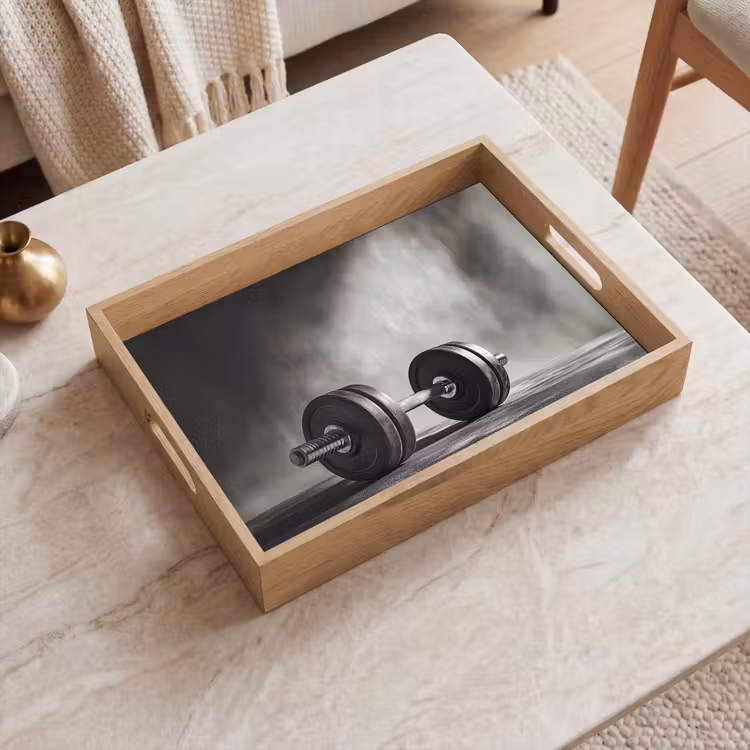 Halter - Gewichten - Zwart Dienblad Rechthoek middel -sfeer1