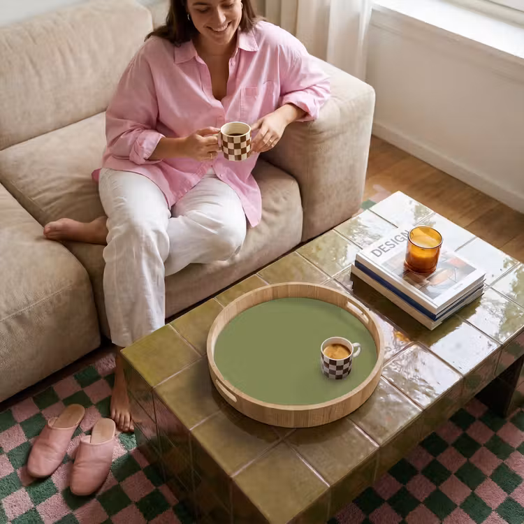 Herbal - Matcha - Groen Dienblad Rond middel 914 -sfeer3