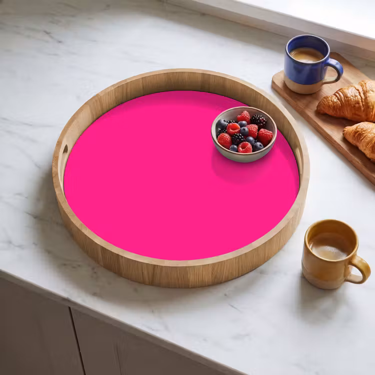 Hot - Fuchsia - Roze Dienblad Rond middel 914 -sfeer2