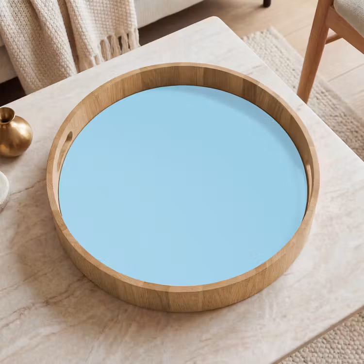 Ice - Blue - Blauw Dienblad Rond middel 914 -sfeer1