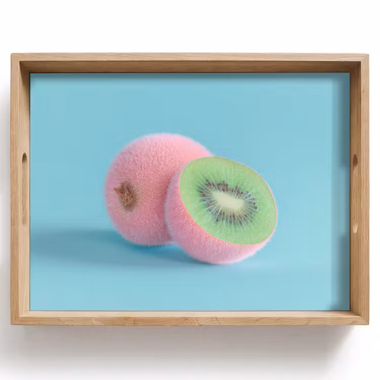 Kiwi - Blauw - Surrealistisch Dienblad Rechthoek middel -z3d_shopping