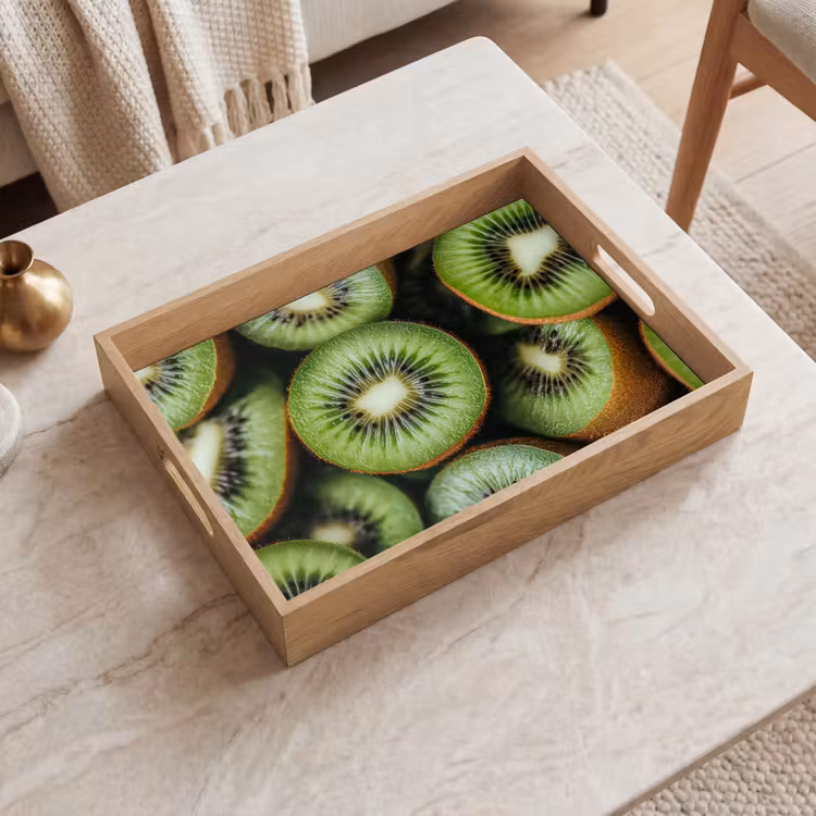 Kiwi - Fruit - Groen Dienblad Rechthoek middel -sfeer1