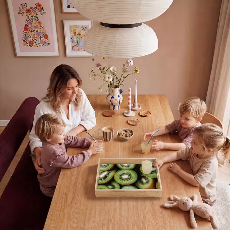 Kiwi - Fruit - Groen Dienblad Rechthoek middel -sfeer4