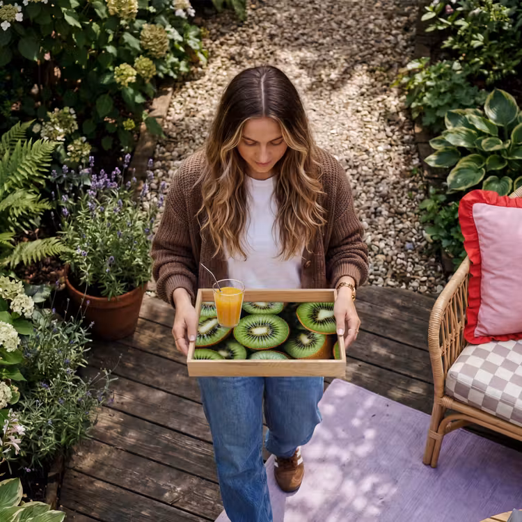 Kiwi - Fruit - Groen Dienblad Rechthoek middel -sfeer5